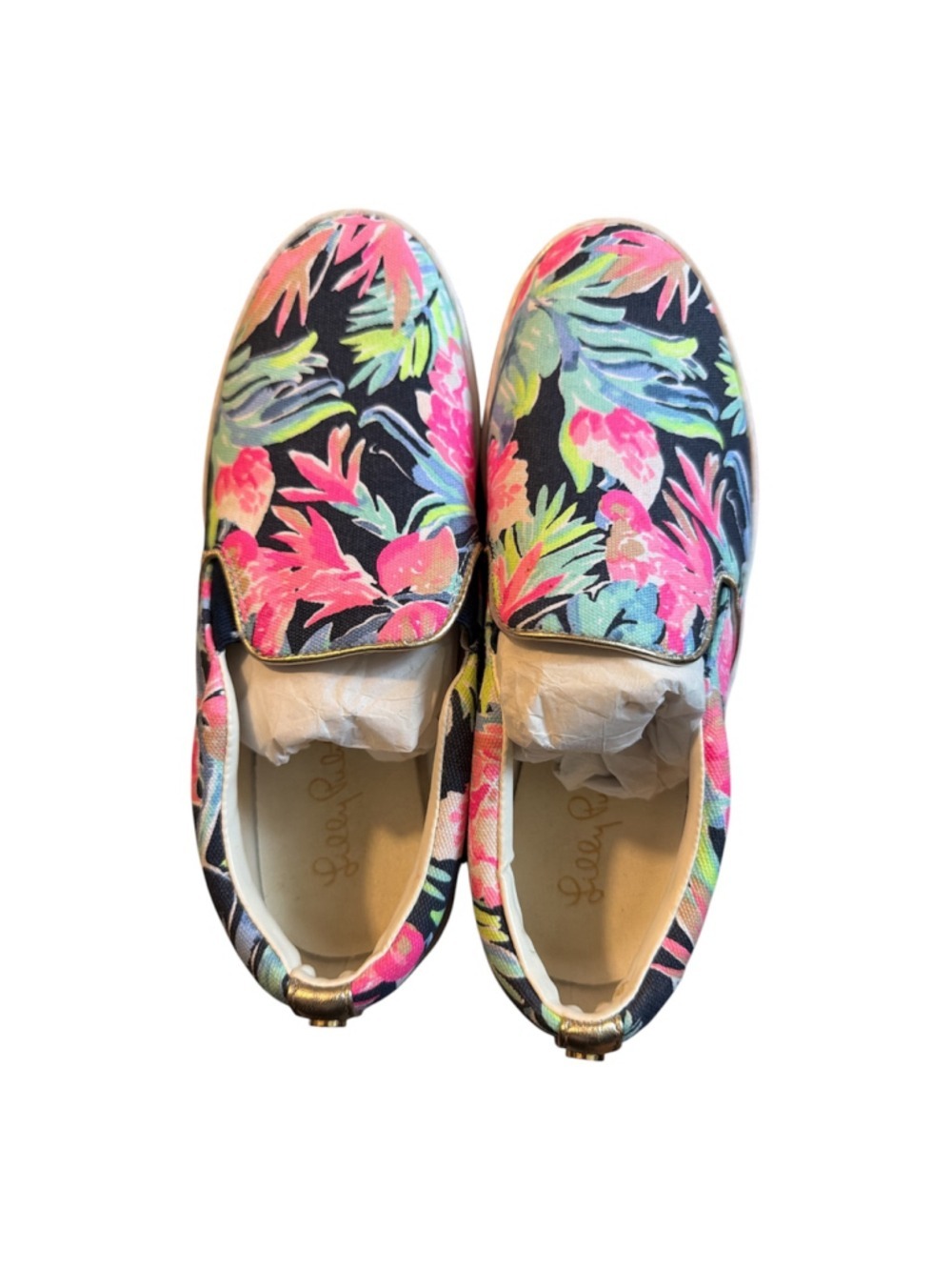 Lilly Pulitzer Floral Tropical Slip On Sneakers 7.5